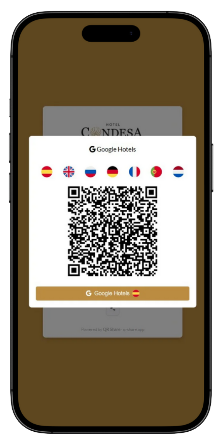 Código QR de la aplicación